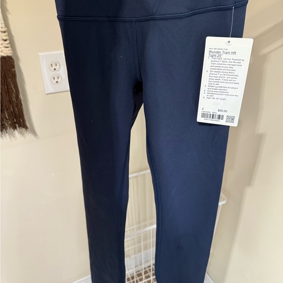 Lululemon wunder train 25 Navy Blue Leggings - Picture 1 of 5